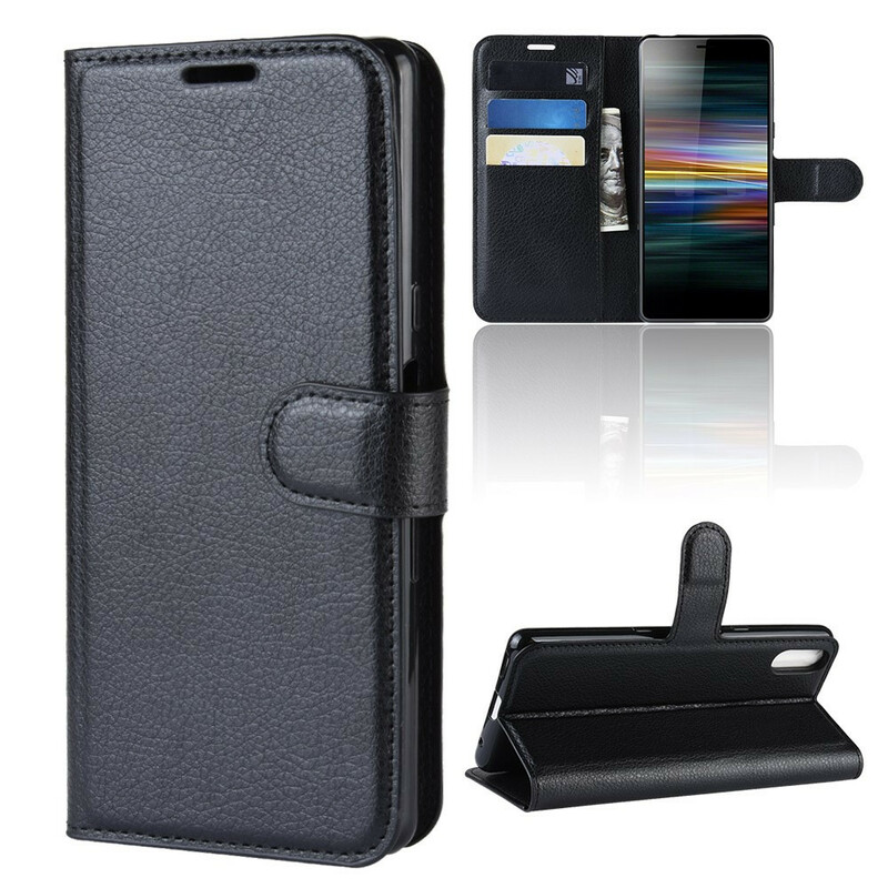 Housse Sony Xperia L3 Simili Cuir Litchi Classique Housse Sony Xperia L3 Simili Cuir Litchi Classique