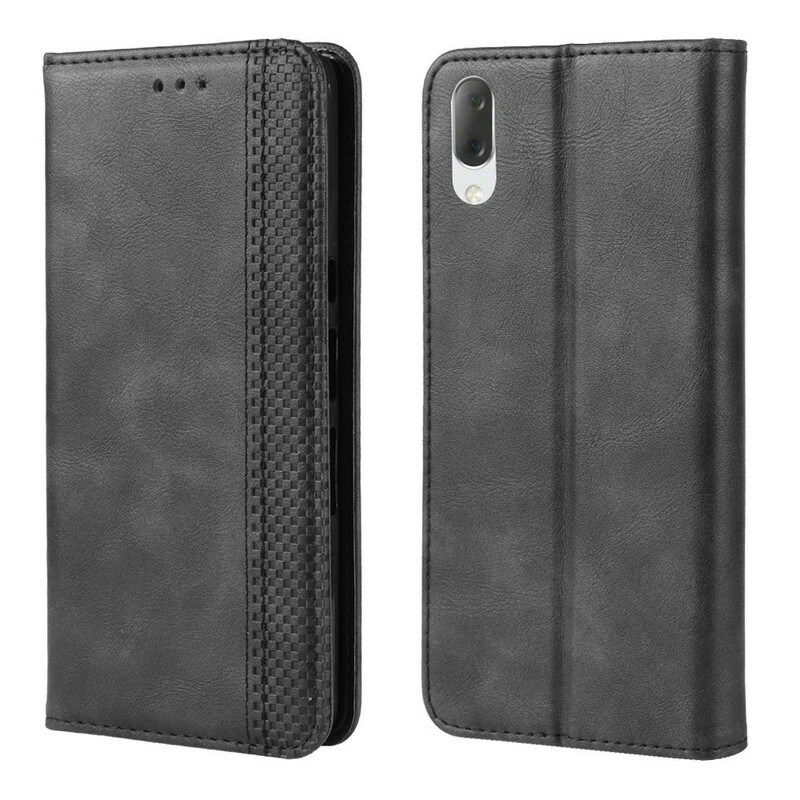 Flip Cover Sony Xperia L3 Style Cuir Vintage Design Flip Cover Sony Xperia L3 Style Cuir Vintage Design