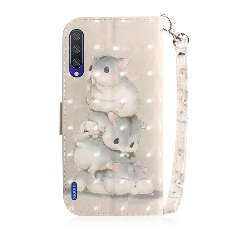 Housse Xiaomi Mi A3 Hamsters à Lanière Housse Xiaomi Mi A3 Hamsters à Lanière