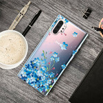 Coque Samsung Galaxy Note 10 Plus Fleurs Bleues