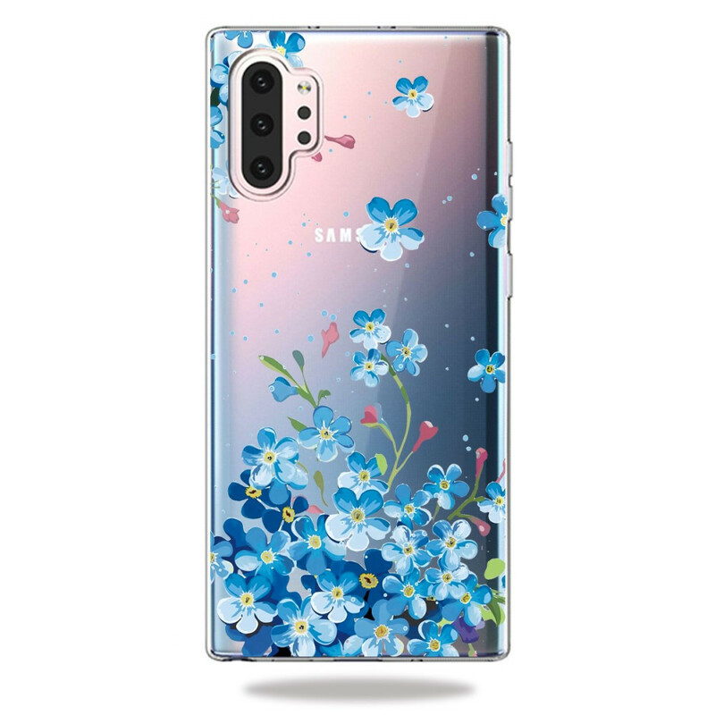 Coque Samsung Galaxy Note 10 Plus Fleurs Bleues - Ma Coque