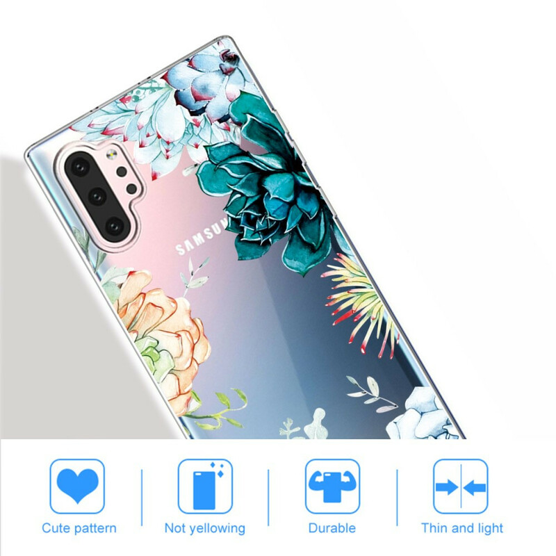 Coque Samsung Galaxy Note 10 Plus Fleurs Bleues - Ma Coque