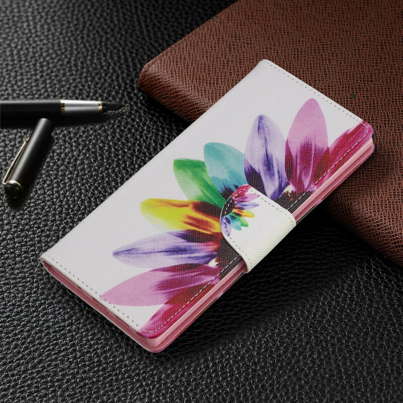 Housse Samsung Galaxy Note 10 Plus Fleur Aquarelle