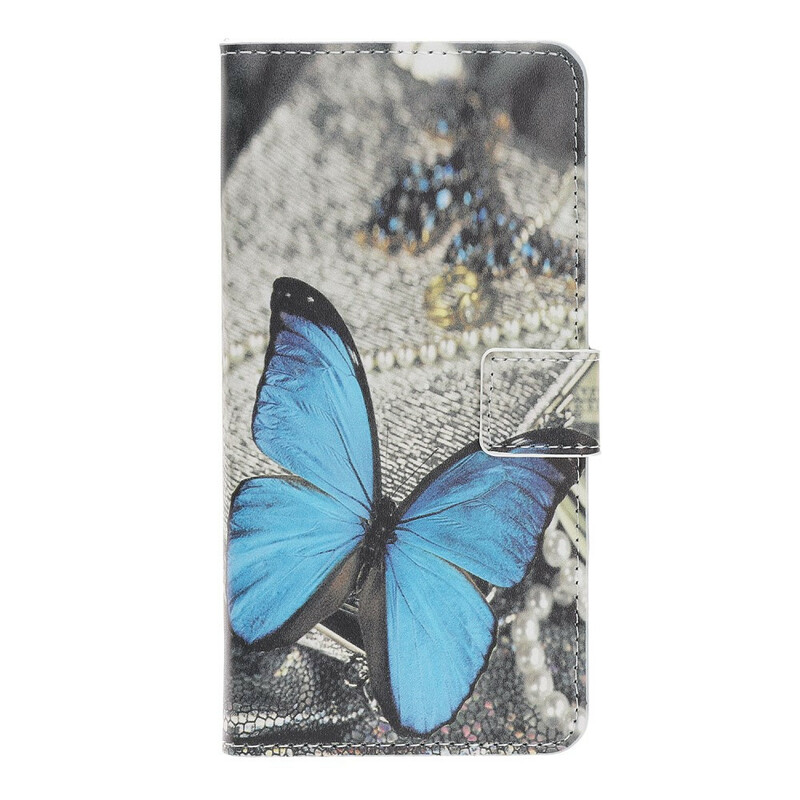  Housse Samsung Galaxy Note 10 Plus Papillon Bleu