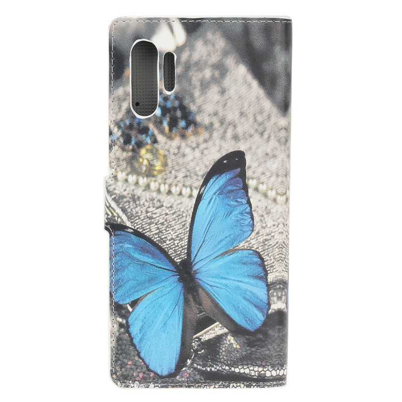  Housse Samsung Galaxy Note 10 Plus Papillon Bleu