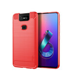 Coque Asus ZenFone 6 Fibre Carbone Brossée Mofi Coque Asus ZenFone 6 Fibre Carbone Brossée Mofi