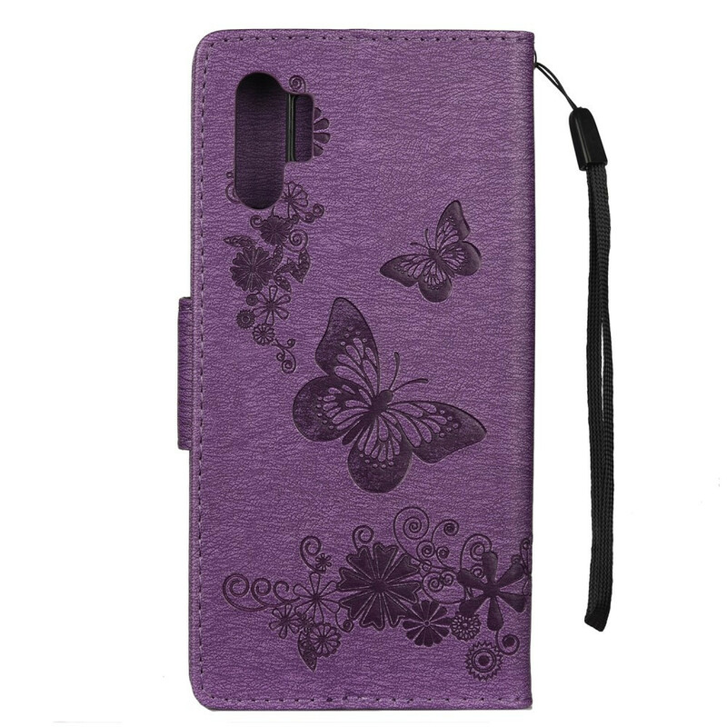 Housse Samsung Galaxy Note 10 Plus Papillons et Floralies à Lanière Housse Samsung Galaxy Note 10 Plus Papillons et Floralies à Lanière