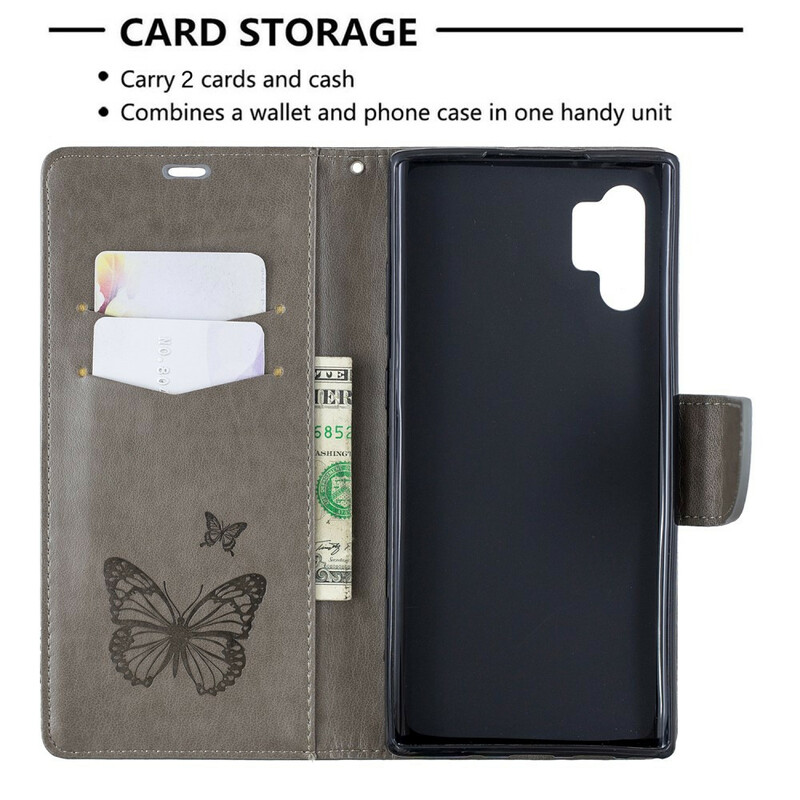 Housse Samsung Galaxy Note 10 Plus Magnifiques Papillons à Lanière Housse Samsung Galaxy Note 10 Plus Magnifiques Papillons à Lanière