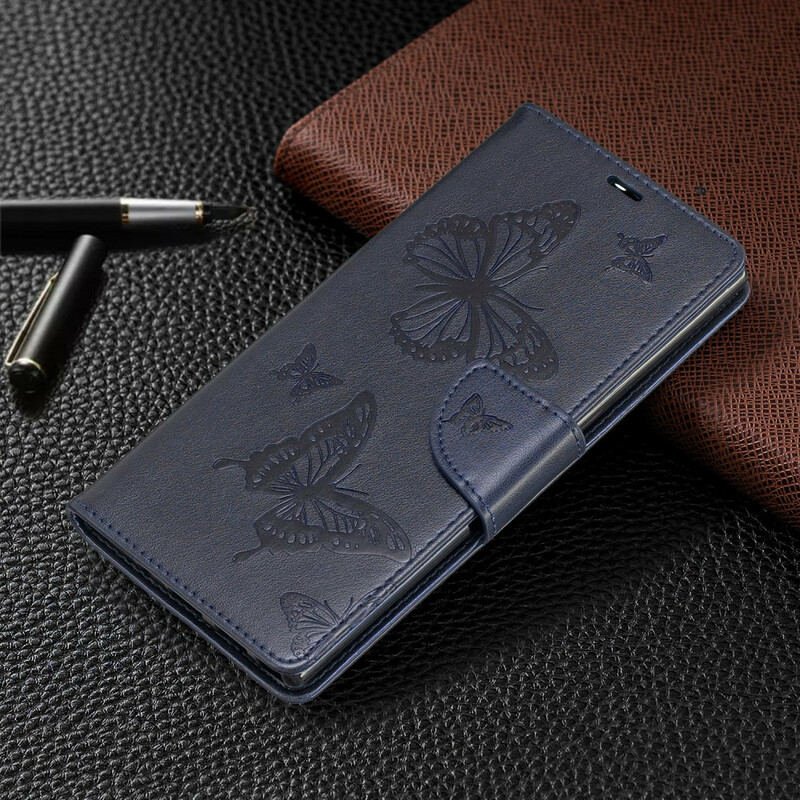 Housse Samsung Galaxy Note 10 Plus Magnifiques Papillons à Lanière