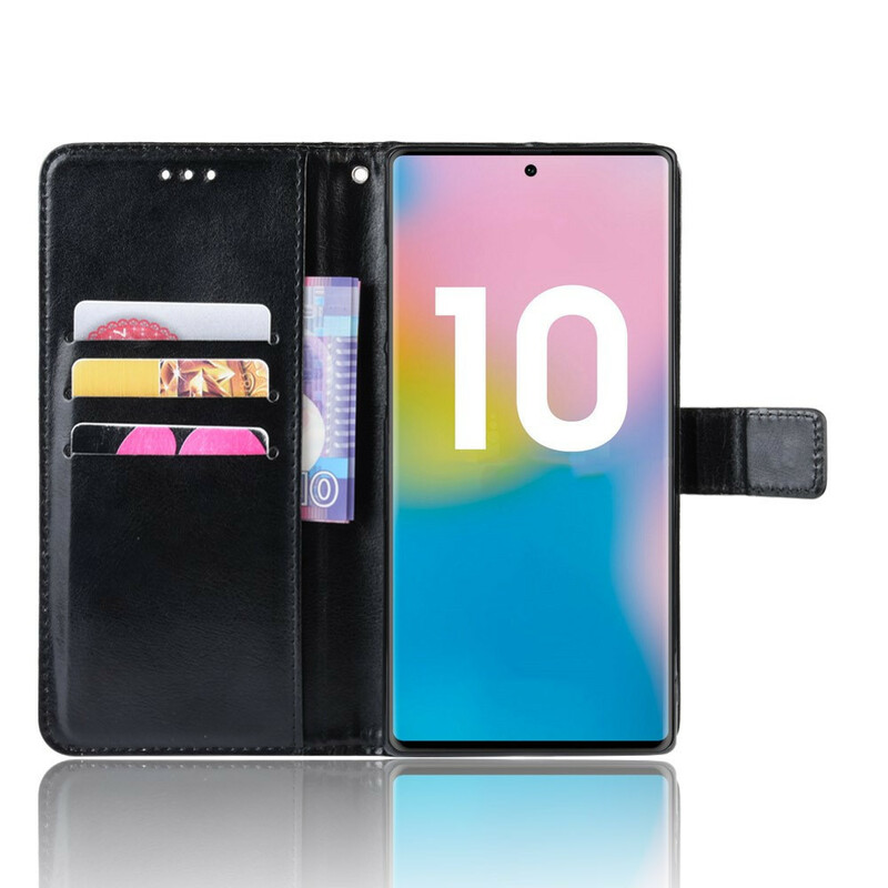 Housse Samsung Galaxy Note 10 Plus Simili Cuir Flashy