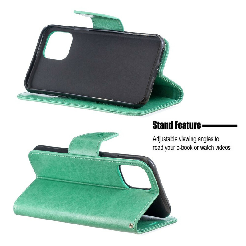 Housse iPhone 11 Papillons Imprimés à Lanière