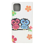 Housse iPhone 11 Couple de Hiboux