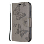 Housse iPhone 11R Papillons Imprimés à Lanière Housse iPhone 11R Papillons Imprimés à Lanière