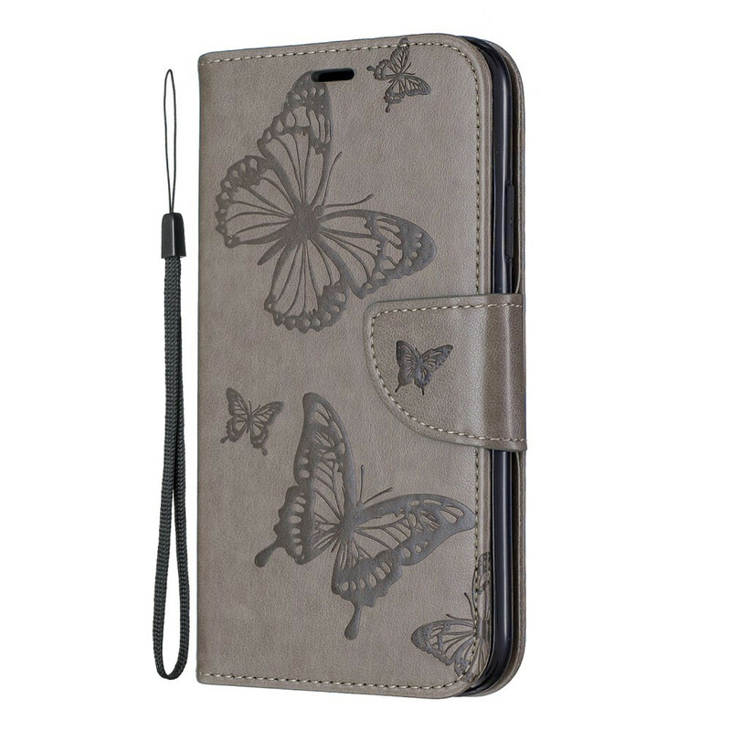 Housse iPhone 11R Papillons Imprimés à Lanière Housse iPhone 11R Papillons Imprimés à Lanière