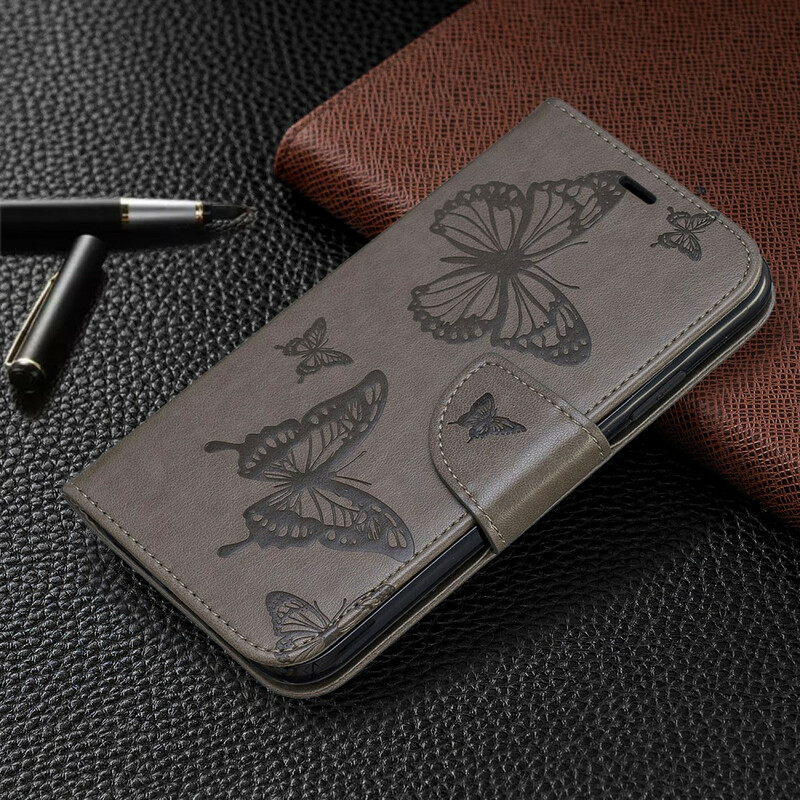 Housse iPhone 11R Papillons Imprimés à Lanière Housse iPhone 11R Papillons Imprimés à Lanière