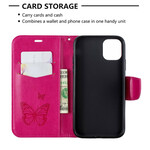 Housse iPhone 11R Papillons Imprimés à Lanière