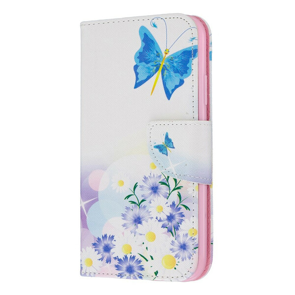 Housse iPhone 11 Papillons et Fleurs Peints