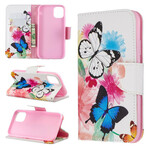 Housse iPhone 11R Papillons et Fleurs Peints