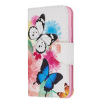 Housse iPhone 11R Papillons et Fleurs Peints