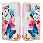 Housse iPhone 11R Papillons et Fleurs Peints