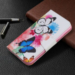 Housse iPhone 11R Papillons et Fleurs Peints