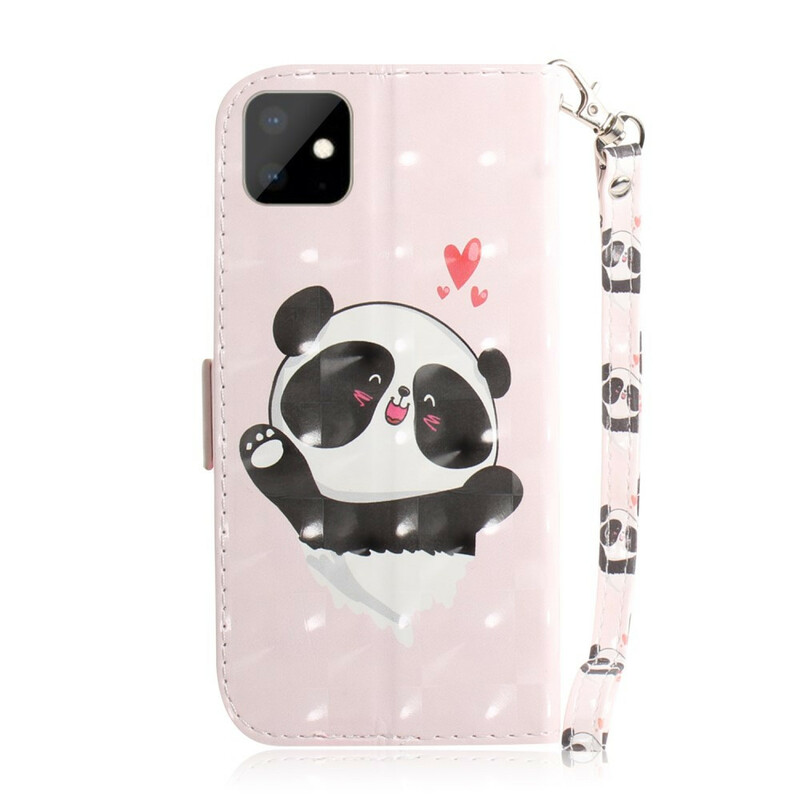 Housse iPhone 11R Panda Love à Lanière Housse iPhone 11R Panda Love à Lanière