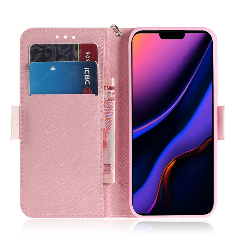 Housse iPhone 11R Panda Love à Lanière Housse iPhone 11R Panda Love à Lanière