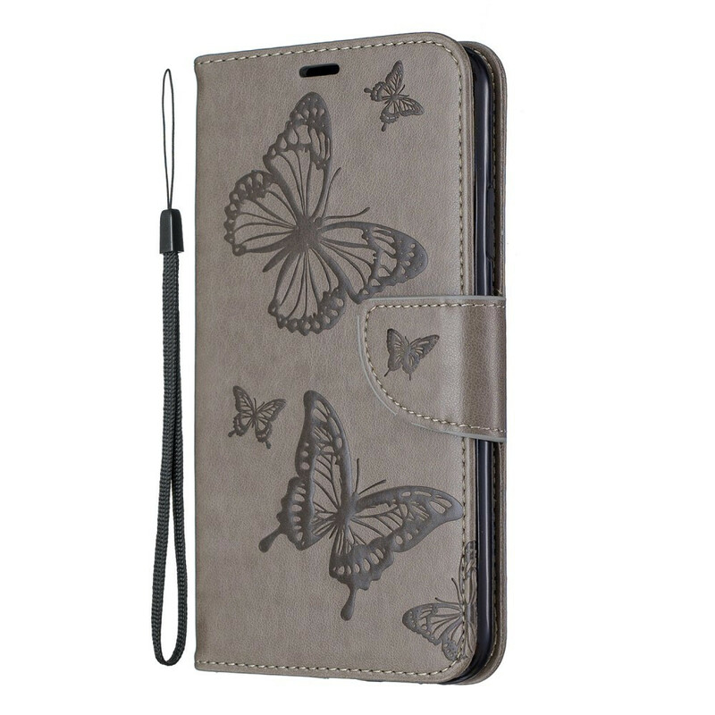 Housse iPhone 11 Max Papillons Imprimés à Lanière Housse iPhone 11 Max Papillons Imprimés à Lanière