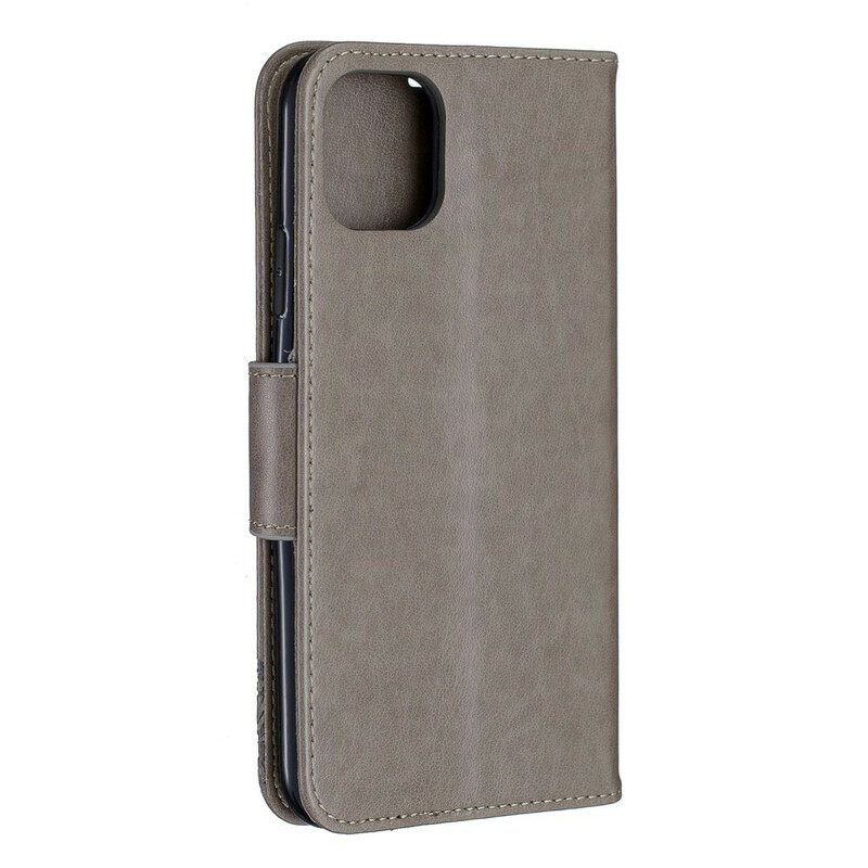 Housse iPhone 11 Max Papillons Imprimés à Lanière Housse iPhone 11 Max Papillons Imprimés à Lanière