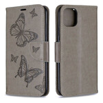 Housse iPhone 11 Max Papillons Imprimés à Lanière Housse iPhone 11 Max Papillons Imprimés à Lanière