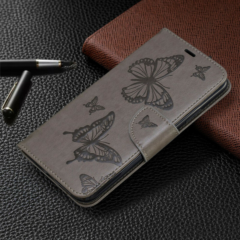 Housse iPhone 11 Max Papillons Imprimés à Lanière Housse iPhone 11 Max Papillons Imprimés à Lanière