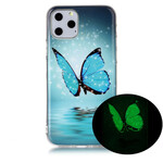 Coque iPhone 11 Papillon Bleu Fluorescente