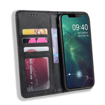 Flip Cover iPhone 11 Pro Max Effet Cuir Vintage Stylisé Flip Cover iPhone 11 Pro Max Effet Cuir Vintage Stylisé