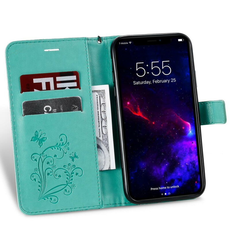 Housse iPhone 11 Papillons Géants à Lanière Housse iPhone 11 Papillons Géants à Lanière