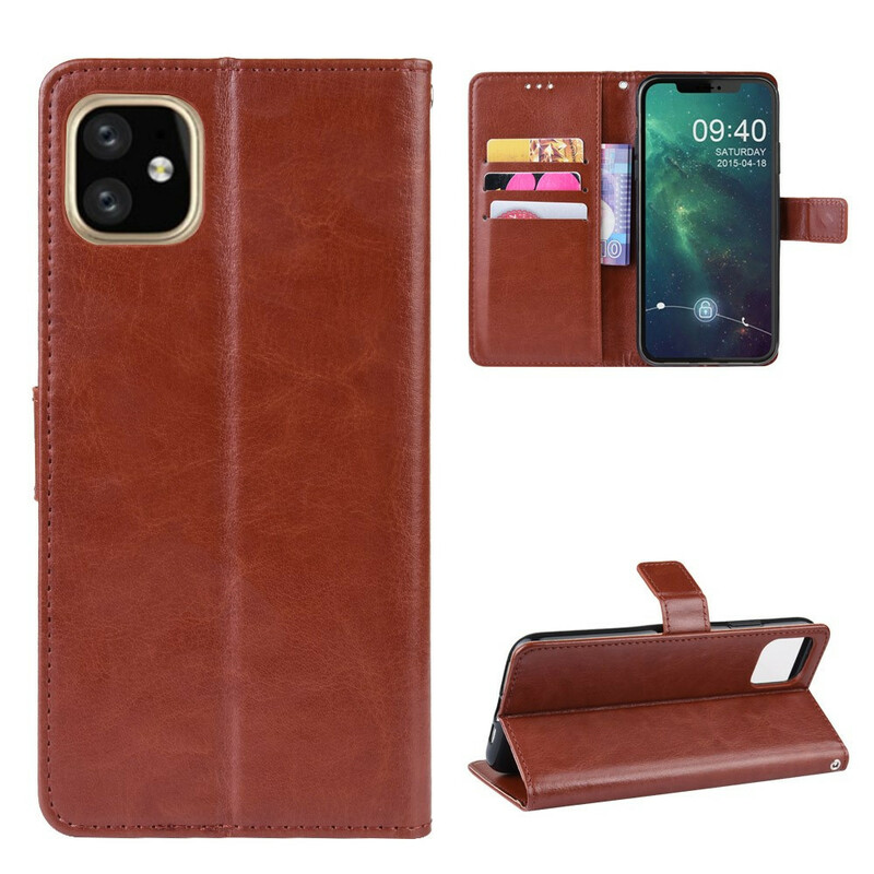 Housse iPhone 11 Pro Effet Cuir Couleur à Lanière Housse iPhone 11 Pro Effet Cuir Couleur à Lanière