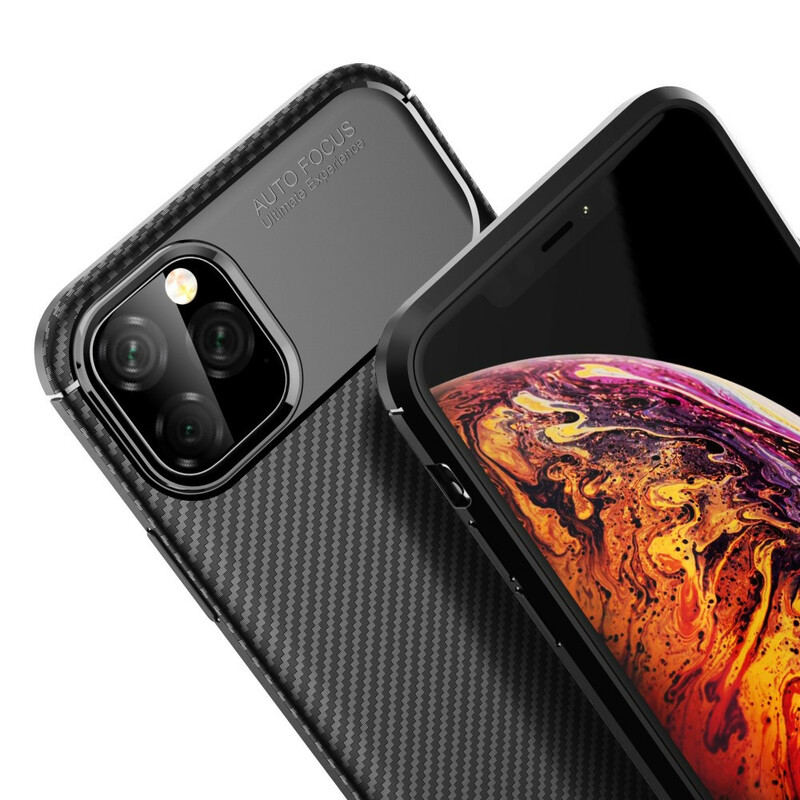 Coque iPhone 11 Pro Max Flexible Texture Fibre Carbone Coque iPhone 11 Pro Max Flexible Texture Fibre Carbone