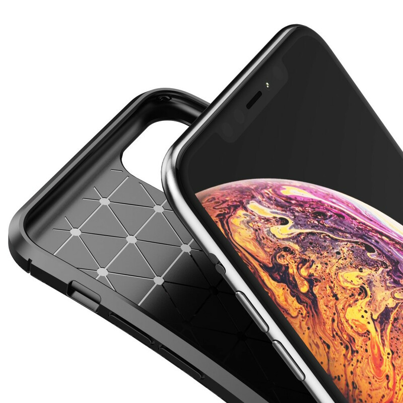 Coque iPhone 11 Pro Max Flexible Texture Fibre Carbone Coque iPhone 11 Pro Max Flexible Texture Fibre Carbone
