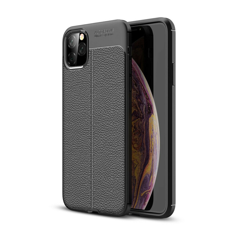 Coque iPhone 11 Pro Max Effet Cuir Litchi Double Line Coque iPhone 11 Pro Max Effet Cuir Litchi Double Line