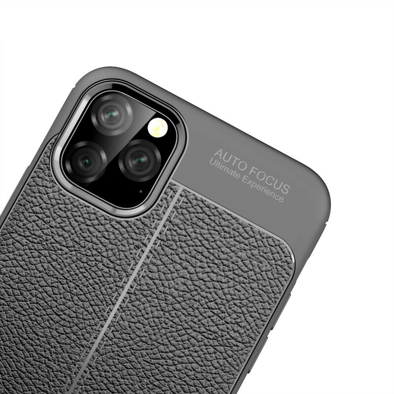 Coque iPhone 11 Pro Max Effet Cuir Litchi Double Line Coque iPhone 11 Pro Max Effet Cuir Litchi Double Line
