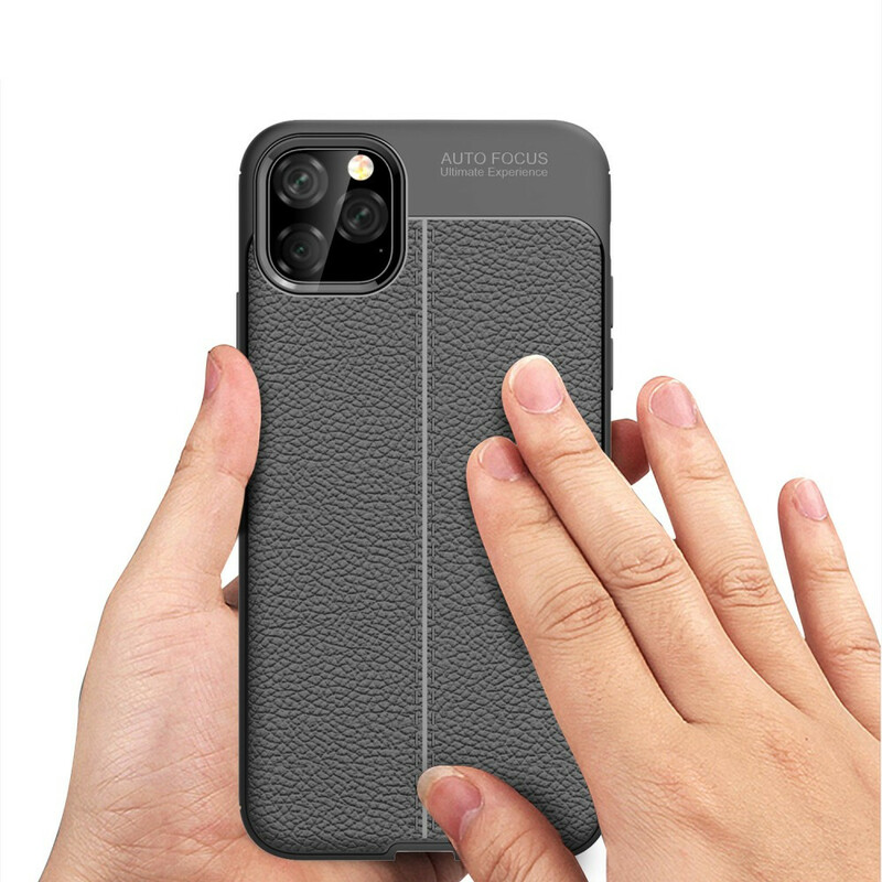 Coque iPhone 11 Pro Max Effet Cuir Litchi Double Line Coque iPhone 11 Pro Max Effet Cuir Litchi Double Line