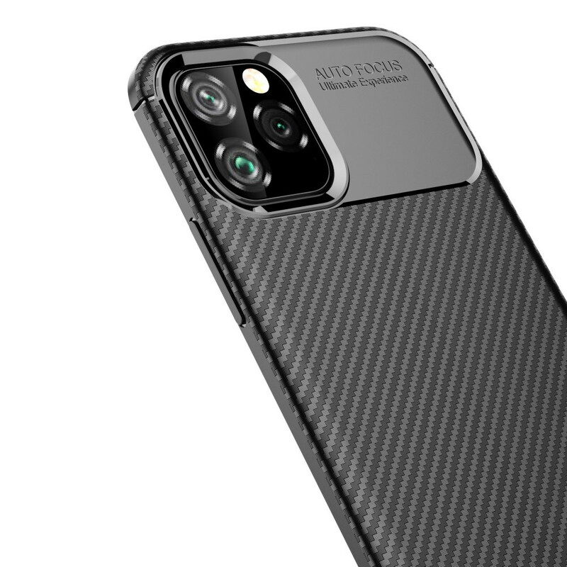Coque iPhone 11 Pro Flexible Texture Fibre Carbone