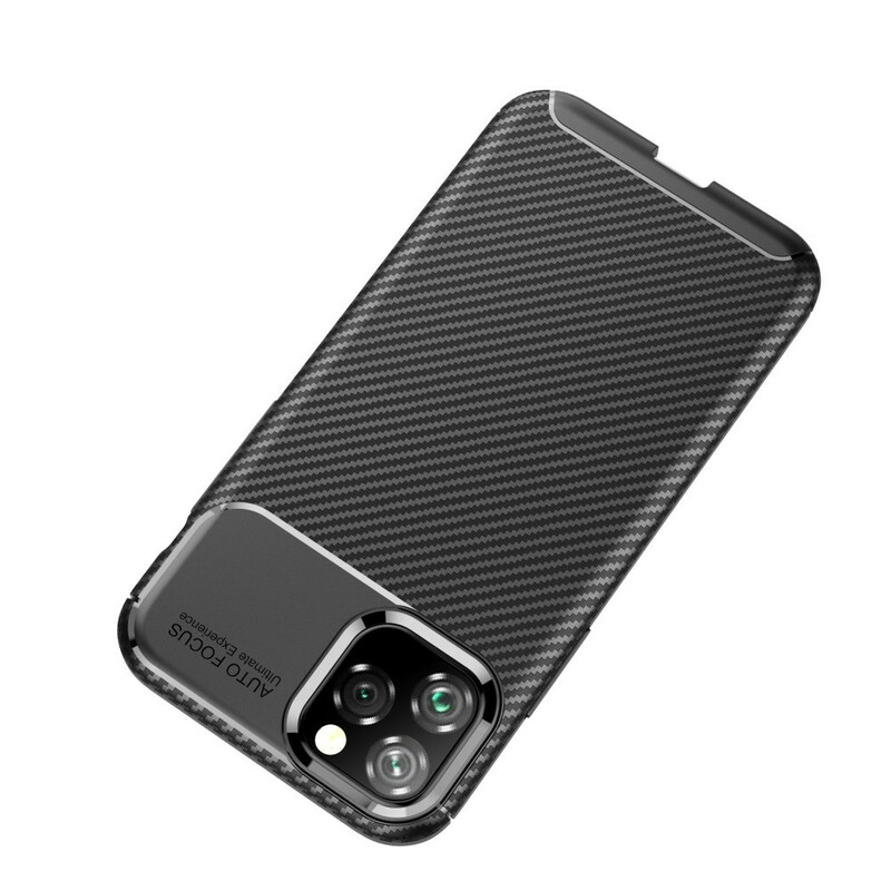 Coque iPhone 11 Pro Flexible Texture Fibre Carbone