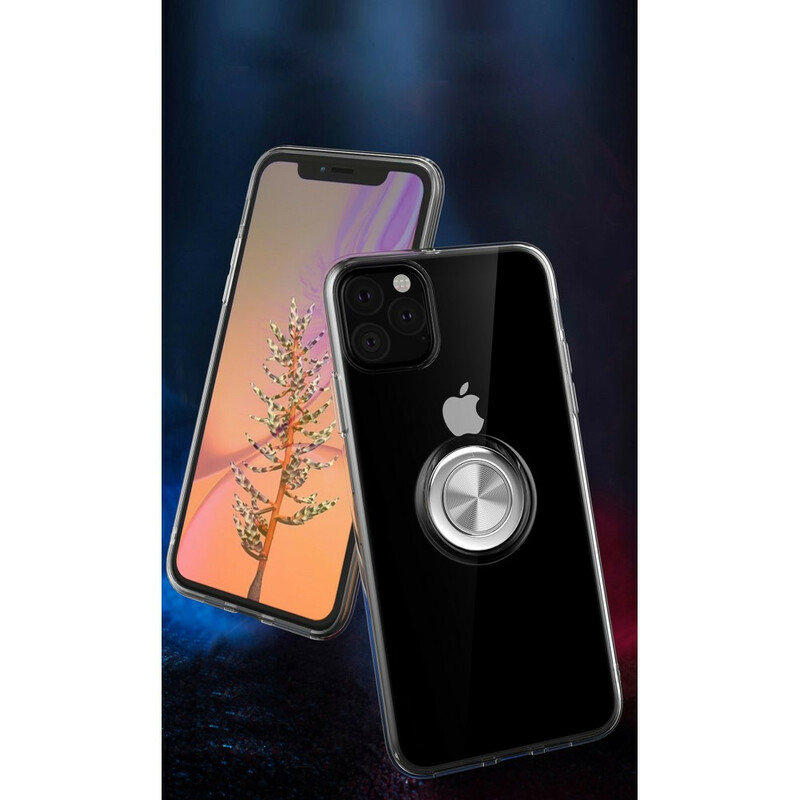 Coque iPhone 11 Pro Max Transparente avec Anneau-Support