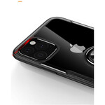 Coque iPhone 11 Pro Max Anneau-Support Rebords Effet Métal
