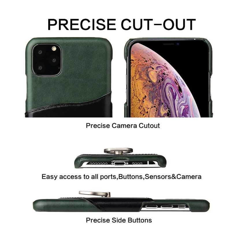Coque iPhone 11 Pro Max Porte-Carte et Anneau-Support Fierre Shann Coque iPhone 11 Pro Max Porte-Carte et Anneau-Support Fierre Shann