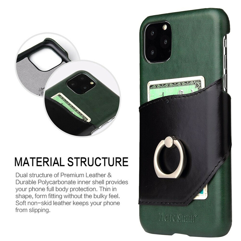 Coque iPhone 11 Pro Max Porte-Carte et Anneau-Support Fierre Shann Coque iPhone 11 Pro Max Porte-Carte et Anneau-Support Fierre Shann