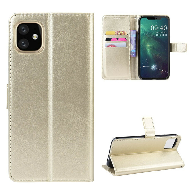 Housse iPhone 11 Effet Cuir Couleur à Lanière Housse iPhone 11 Effet Cuir Couleur à Lanière