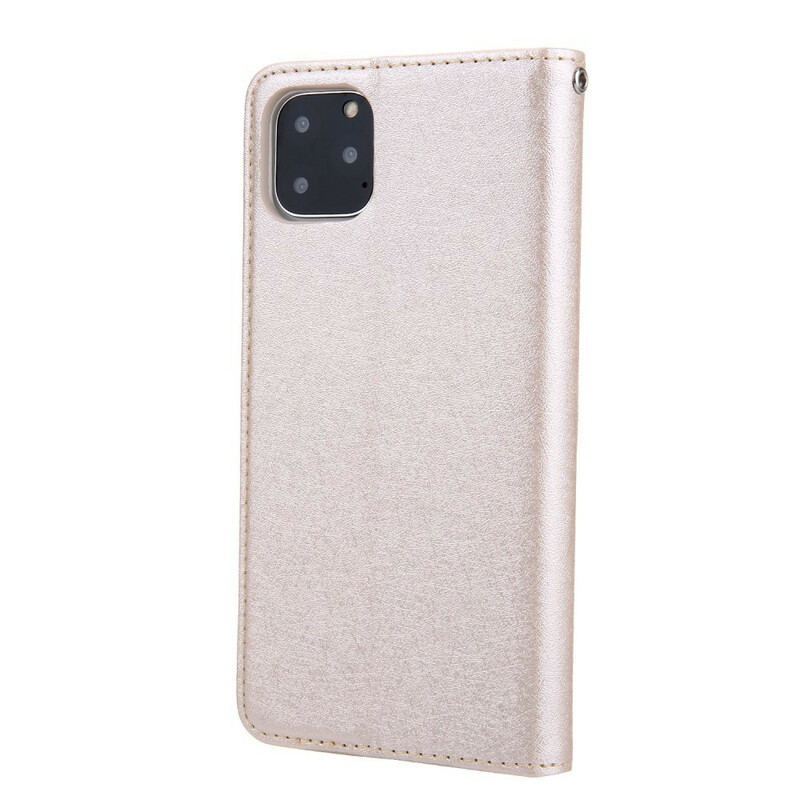 Flip Cover iPhone 11 Pro Max Effet Cuir Texture Soie Flip Cover iPhone 11 Pro Max Effet Cuir Texture Soie