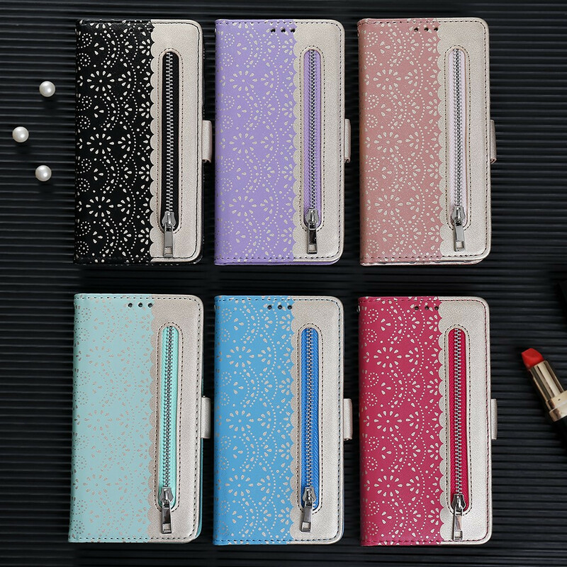 Housse iPhone 11 Pro Max Dentelle Porte-Monnaie à Lanière Housse iPhone 11 Pro Max Dentelle Porte-Monnaie à Lanière