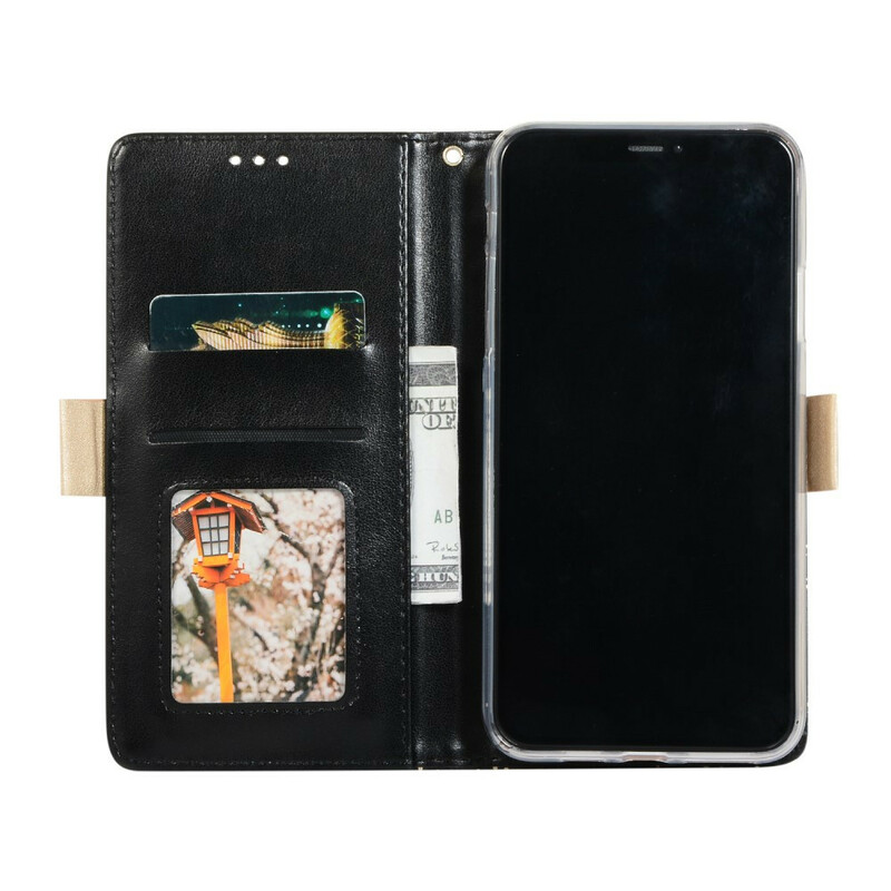 Housse iPhone 11 Pro Max Dentelle Porte-Monnaie à Lanière Housse iPhone 11 Pro Max Dentelle Porte-Monnaie à Lanière
